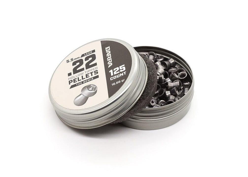 The Bowie Hollow Tipped .22 cal 125ct Pellets