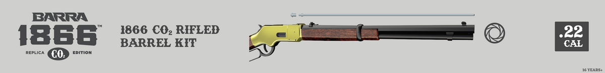 First Rifled Barrle 1866 CO2 Rifled .22 Caliber Barrel Kit