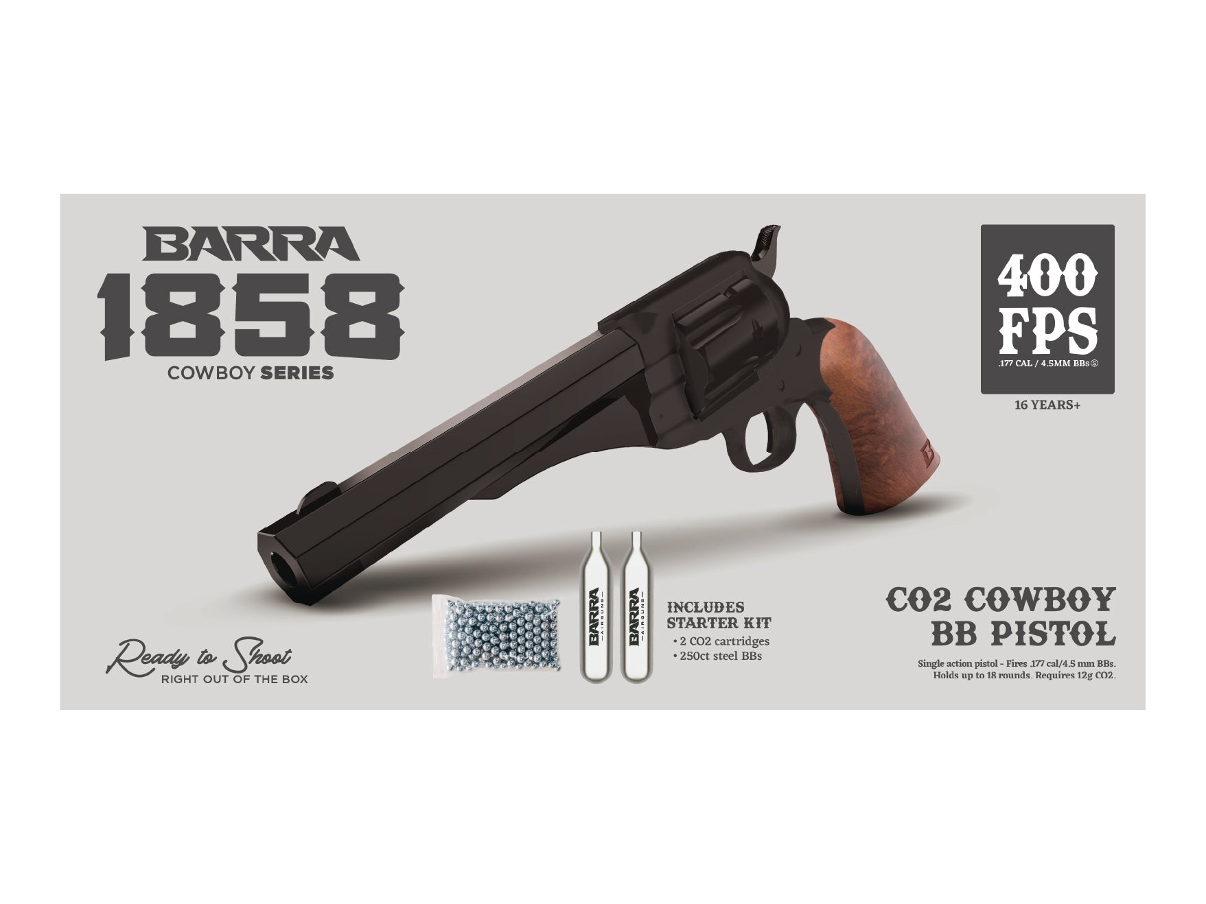 Barra Airguns 1858 Co2 Pistol Kit with BBs and Co2 at Tractor Supply Co.