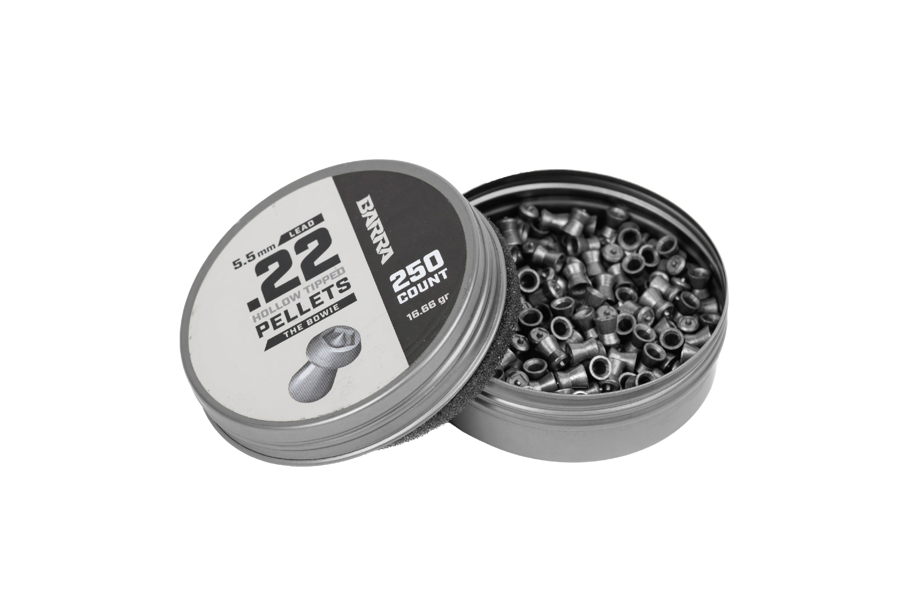 The Bowie Hollow Tipped .22 Caliber Pellets - 250 Count