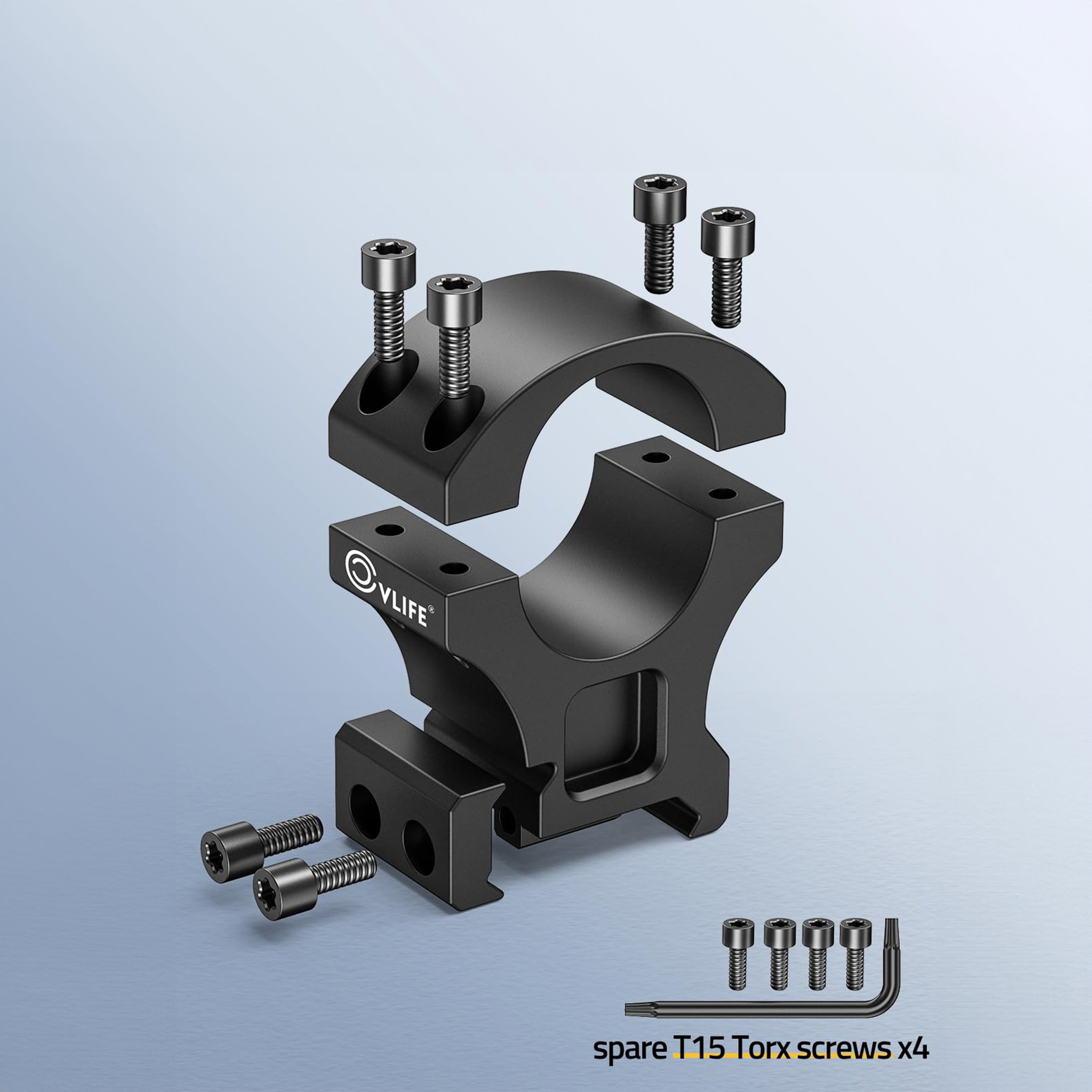 CVLIFE Precision 1 Inch Scope Rings Mount - 2 Pieces