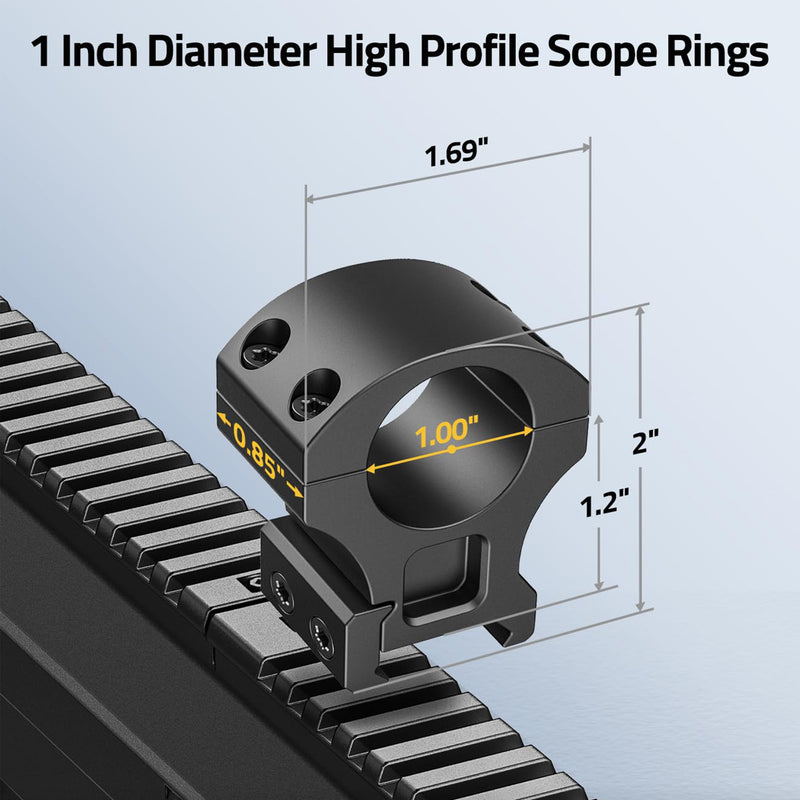 Barra Airguns | CVLIFE | Precision 1 Inch Scope Rings Mount - 2 Pieces