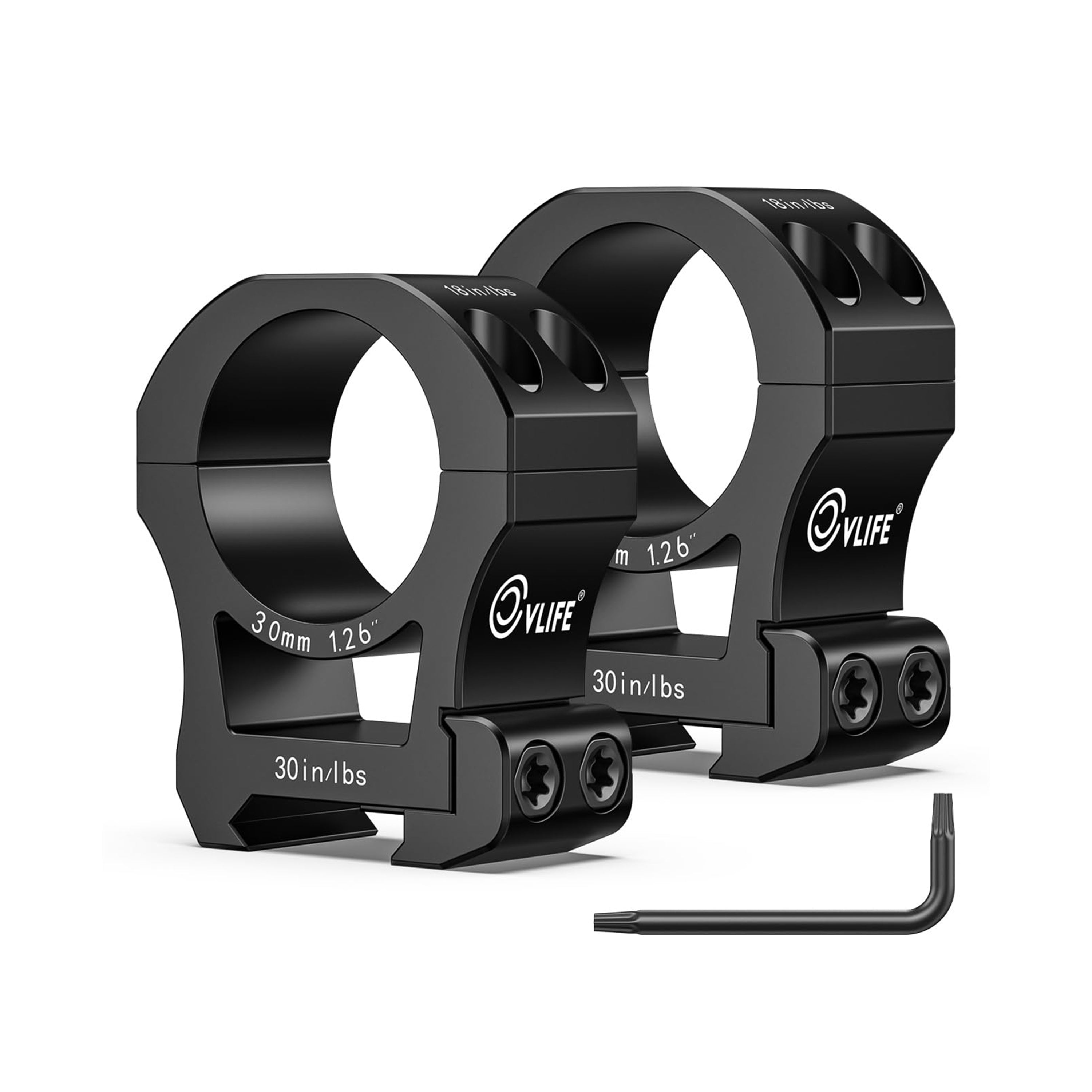 CVLIFE Precision 30mm Scope Rings Mount - 2 Pieces