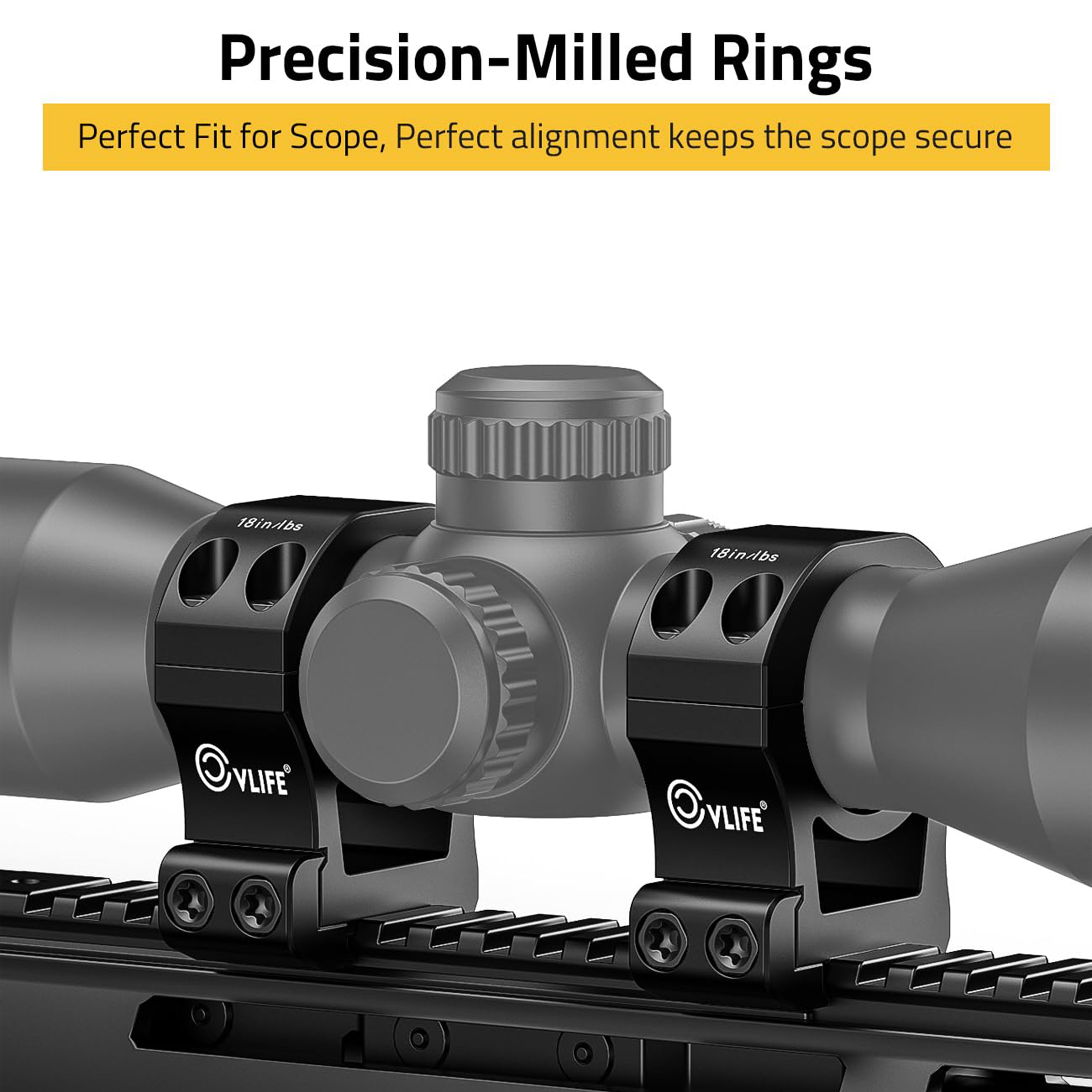 CVLIFE Precision 30mm Scope Rings Mount - 2 Pieces