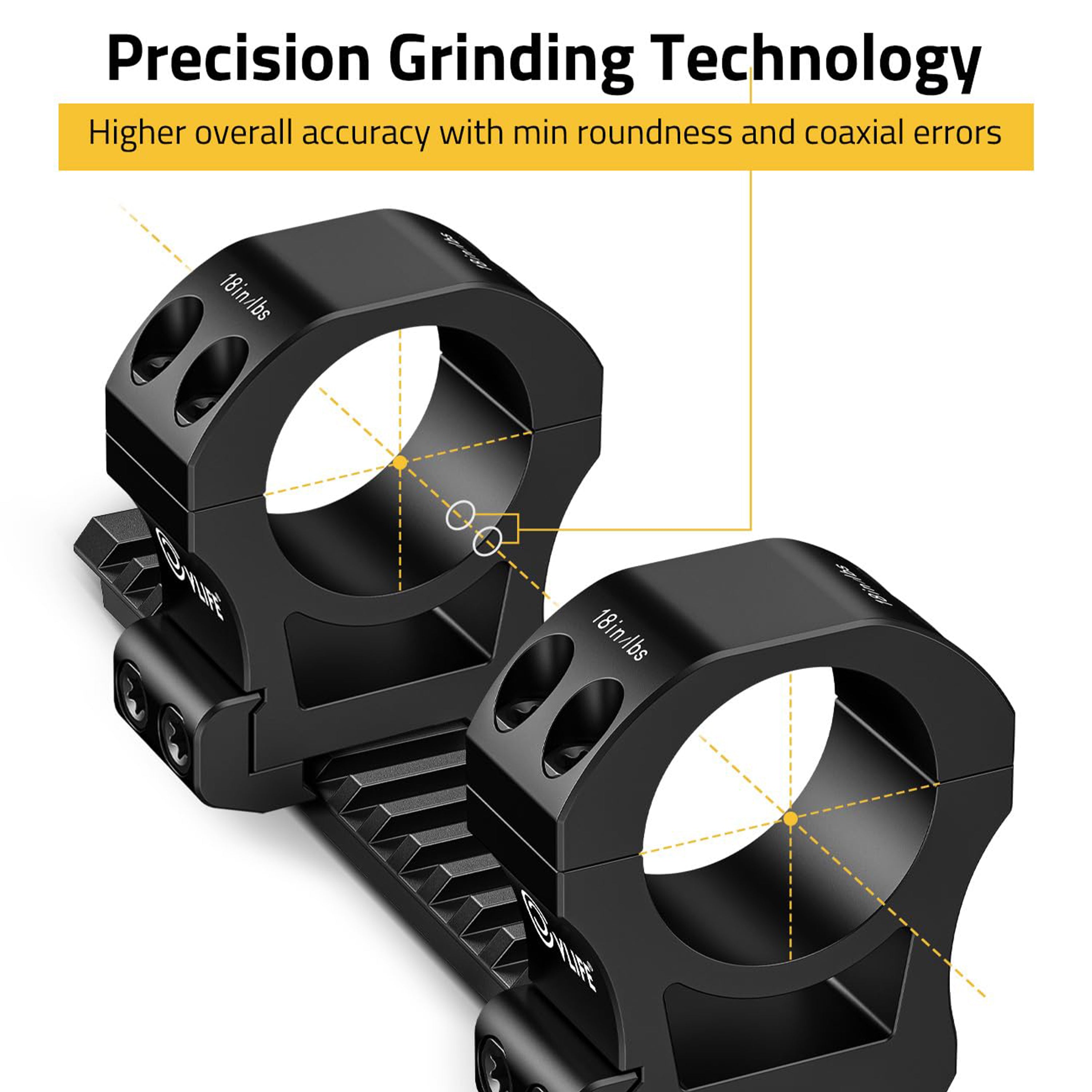 CVLIFE Precision 30mm Scope Rings Mount - 2 Pieces