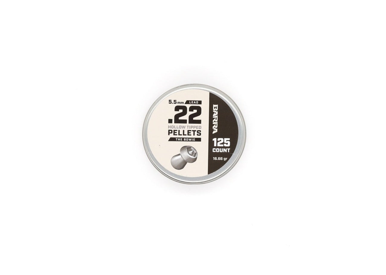 The Bowie Hollow Tipped .22 Caliber Pellets - 125 Count