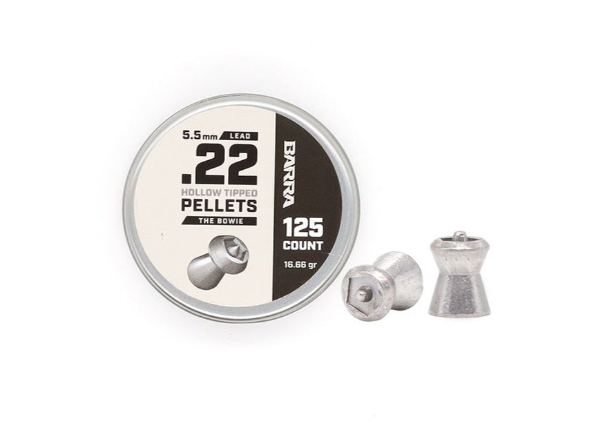 The Bowie Hollow Tipped .22 Caliber Pellets - 125 Count