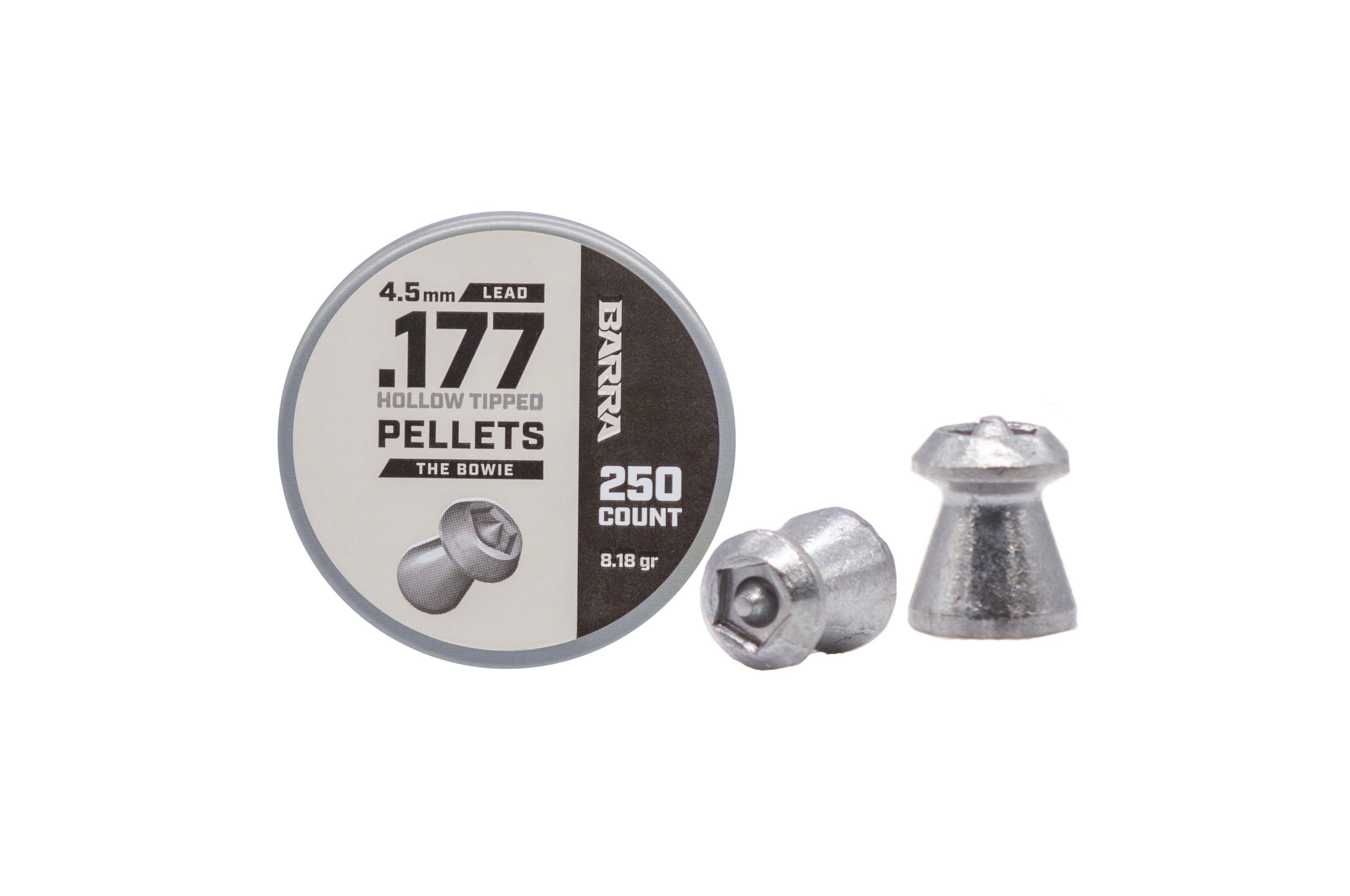 The Bowie Hollow Tipped .177 Caliber Pellets - 250 Count